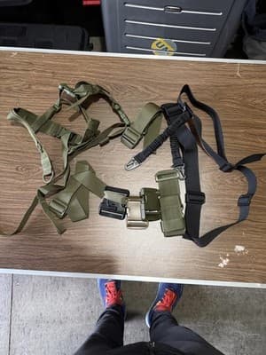 Tactical Belt with Harness and Bungee Sling – Military Style Utility Set