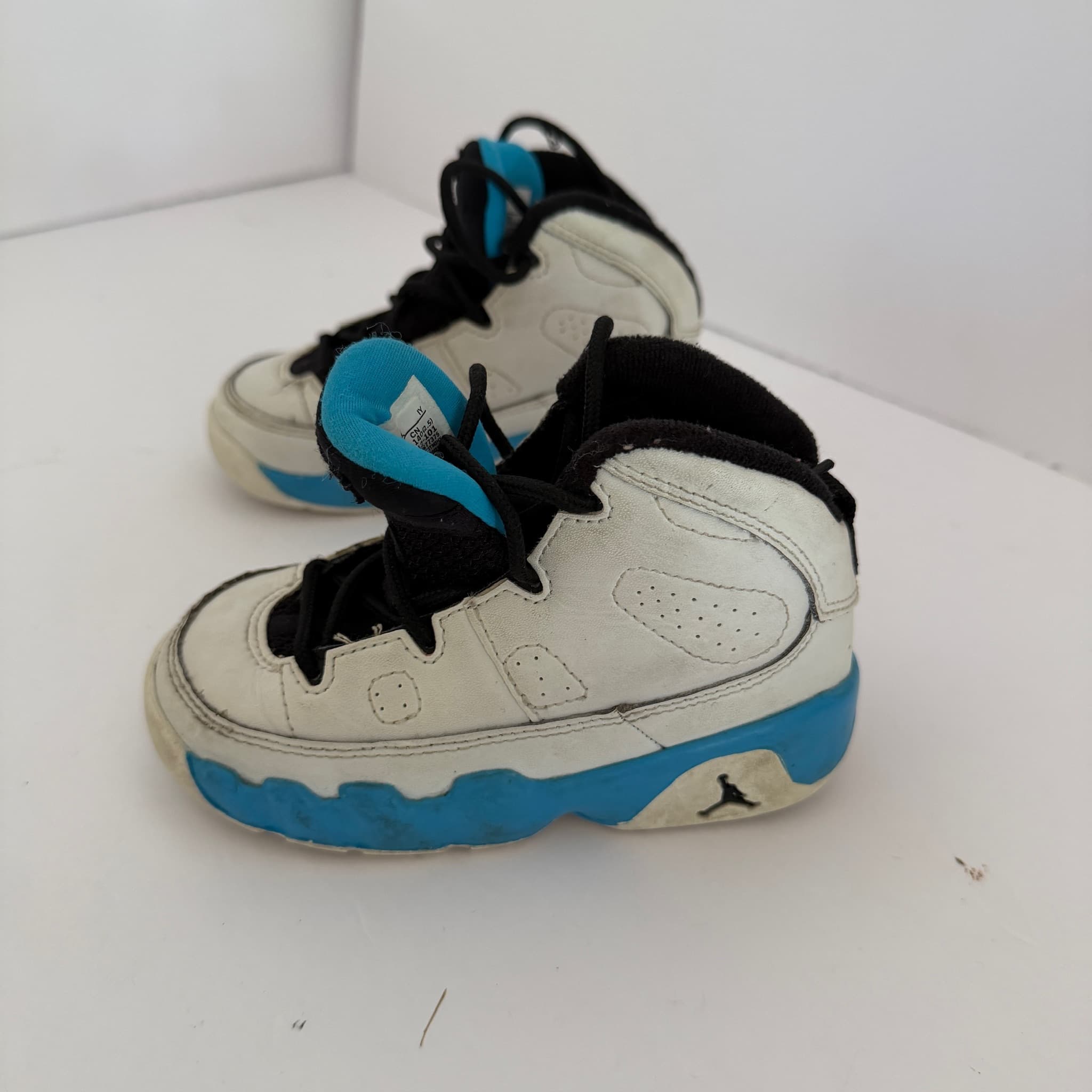 Jordan Air Jordan 9 Retro Toddler Shoes White/Blue Size 8C