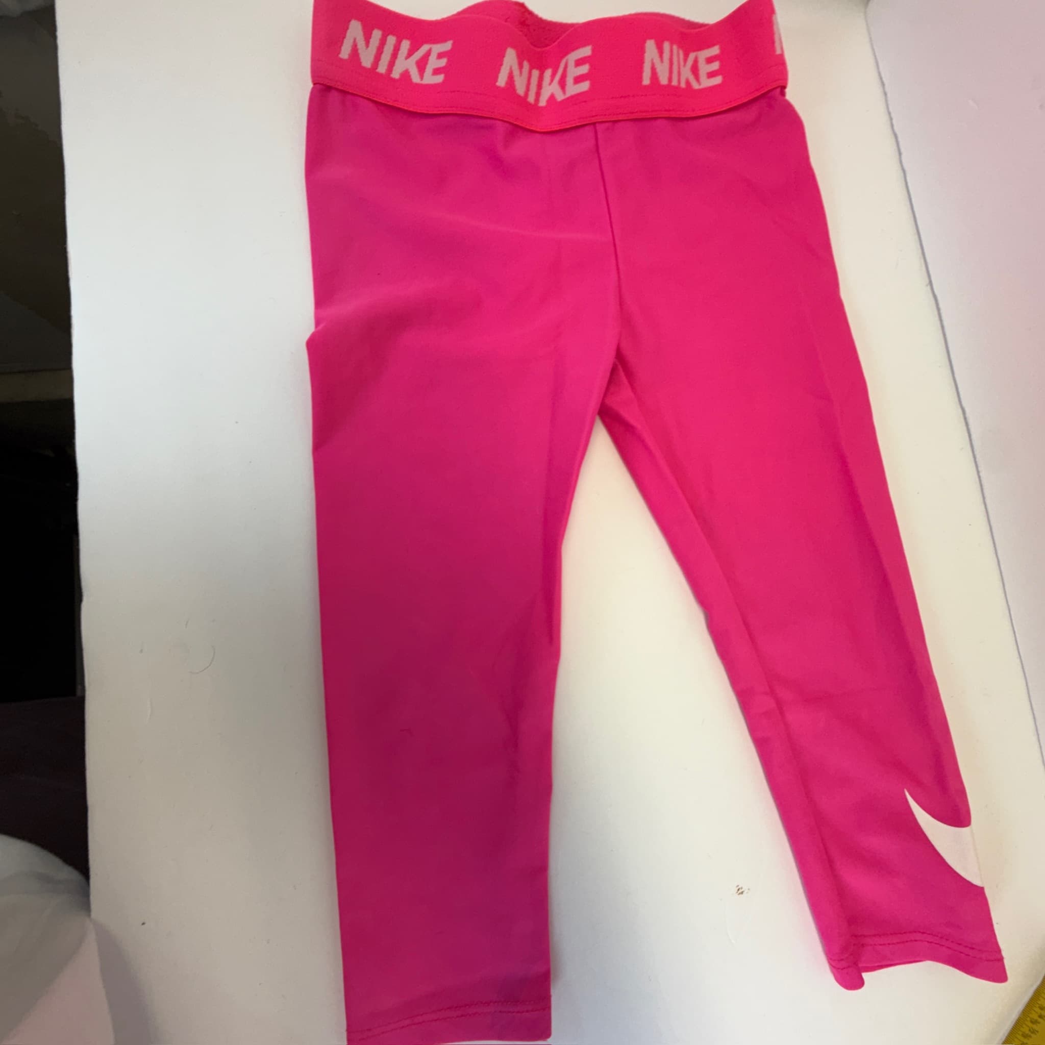 Nike Pro Dri-FIT Pink Leggings Women's Size S Swoosh Logo Activewear
