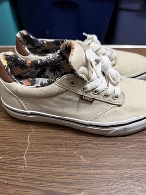 Lot of 2 Vans Shoes Men’s Size 8 – Beige Canvas & Black Suede/Canvas size 8 - Thumbnail 9
