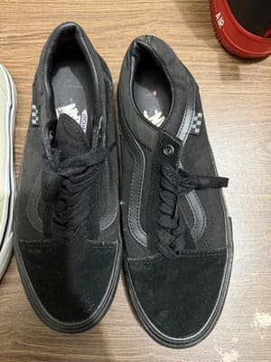 Lot of 2 Vans Shoes Men’s Size 8 – Beige Canvas & Black Suede/Canvas size 8 - Thumbnail 5
