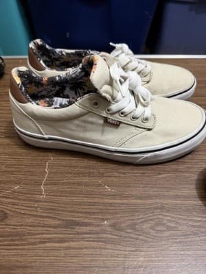Lot of 2 Vans Shoes Men’s Size 8 – Beige Canvas & Black Suede/Canvas size 8 - Thumbnail 10