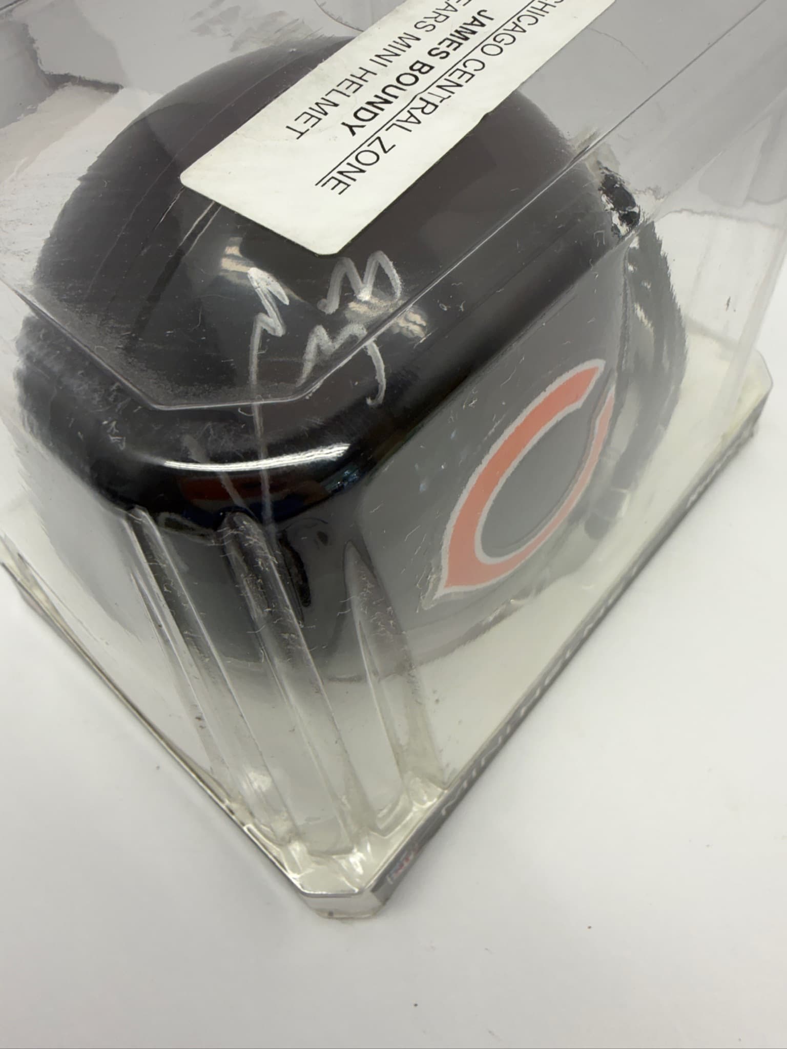 Autographed James Boundy Chicago Bears NFL Mini Helmet Riddell