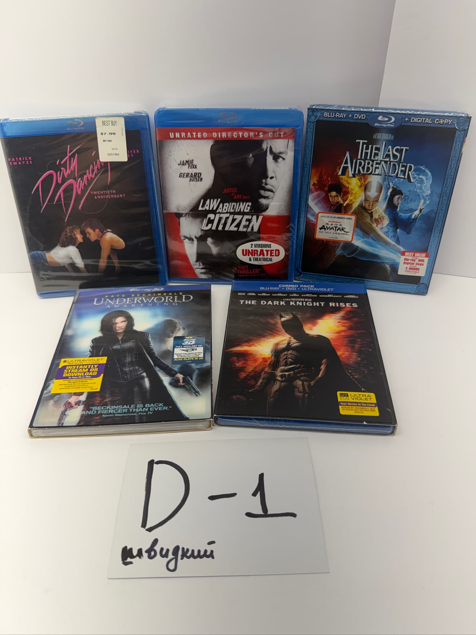 Lot of 5 Blu-ray Movies: Dirty Dancing, Law Abiding Citizen, Underworld, Last Ai