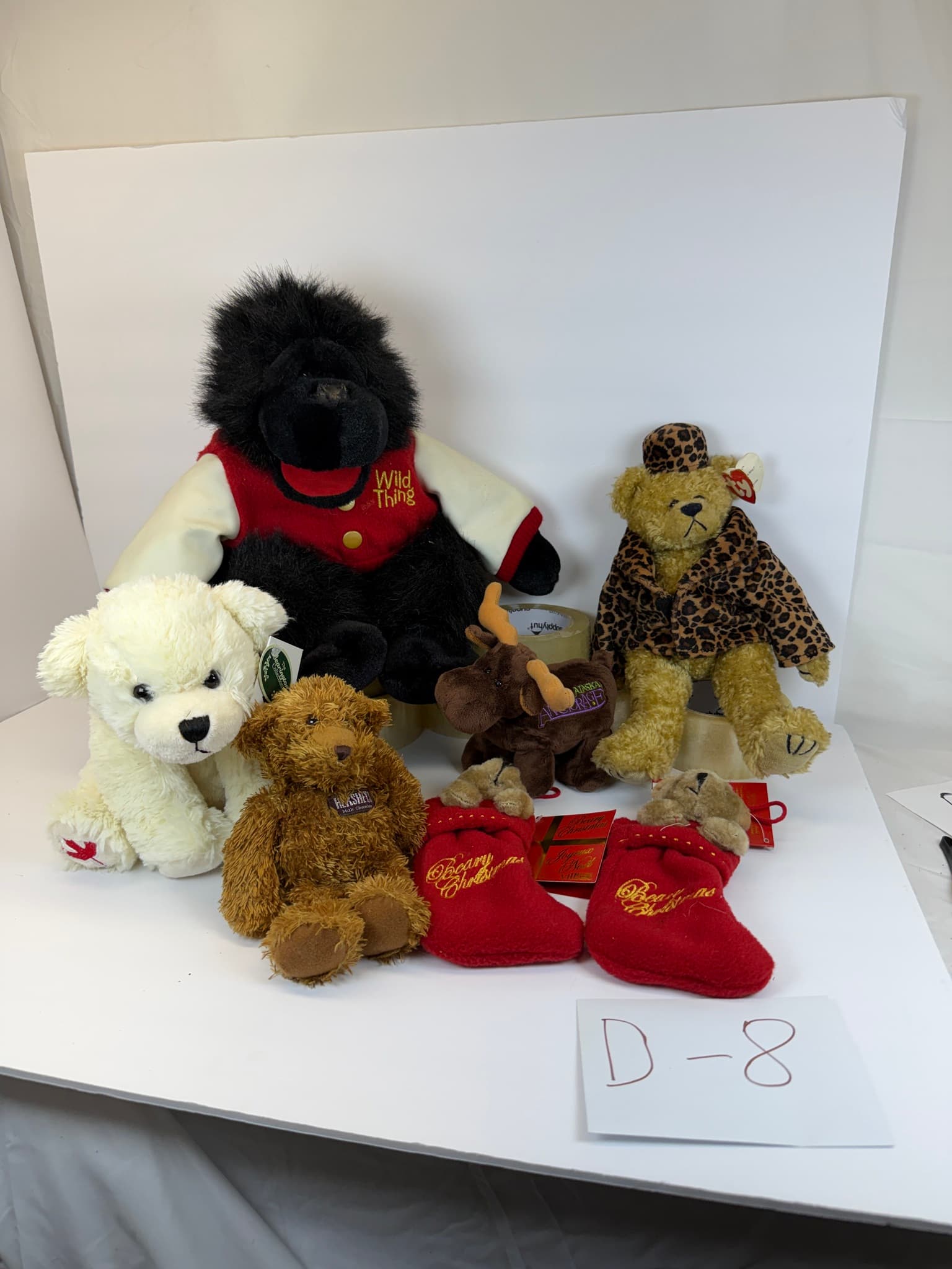Assorted Plush Toys Gorilla Bear Moose Christmas Stockings "Wild Thing"