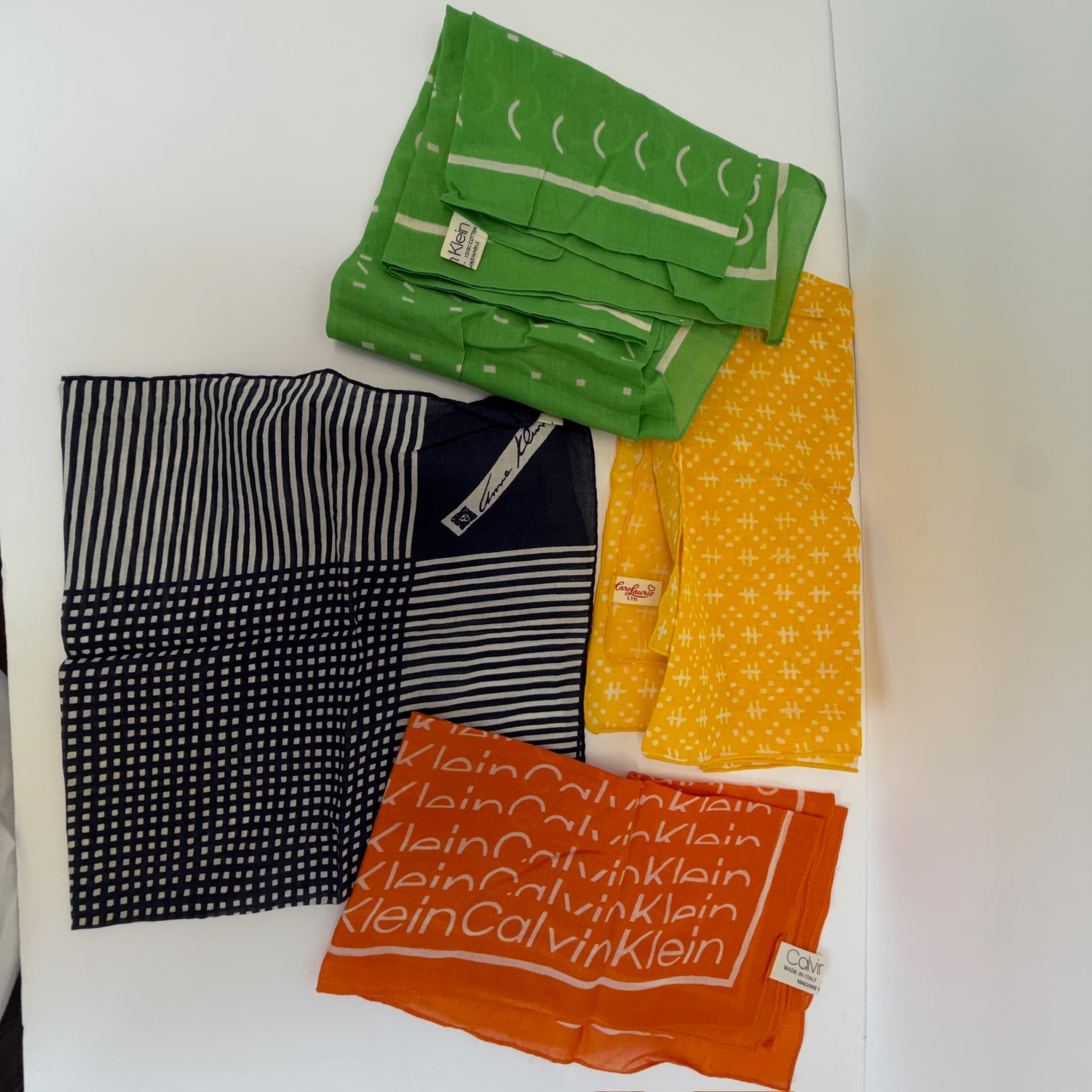 5pc Designer Scarves Anne Klein Calvin Klein Carol Laurie Ltd. Lot Women's Acces