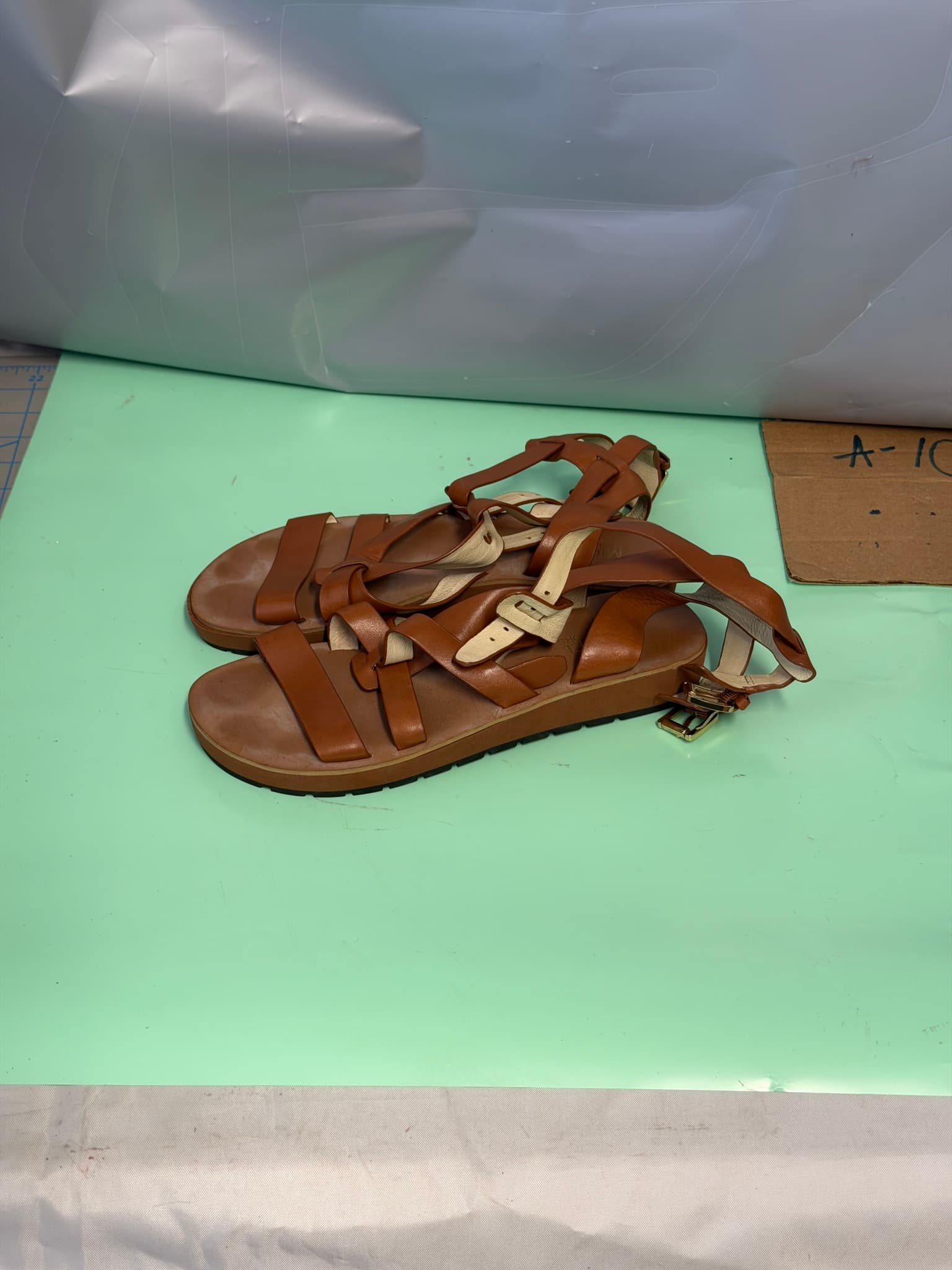 Michael Kors Women's Brown Leather Gladiator Sandals Size 7.5