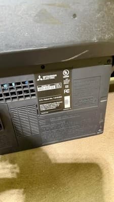 Mitsubishi 65” DLP Rear Projection TV WD-65738 Tested Works - Thumbnail 8