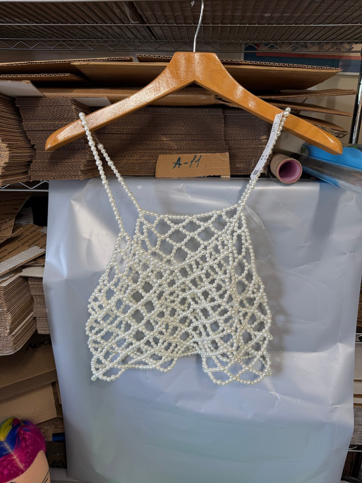 URBAN OUTFITTERS Pearl Net Crop Top Women's Size M New With Tags