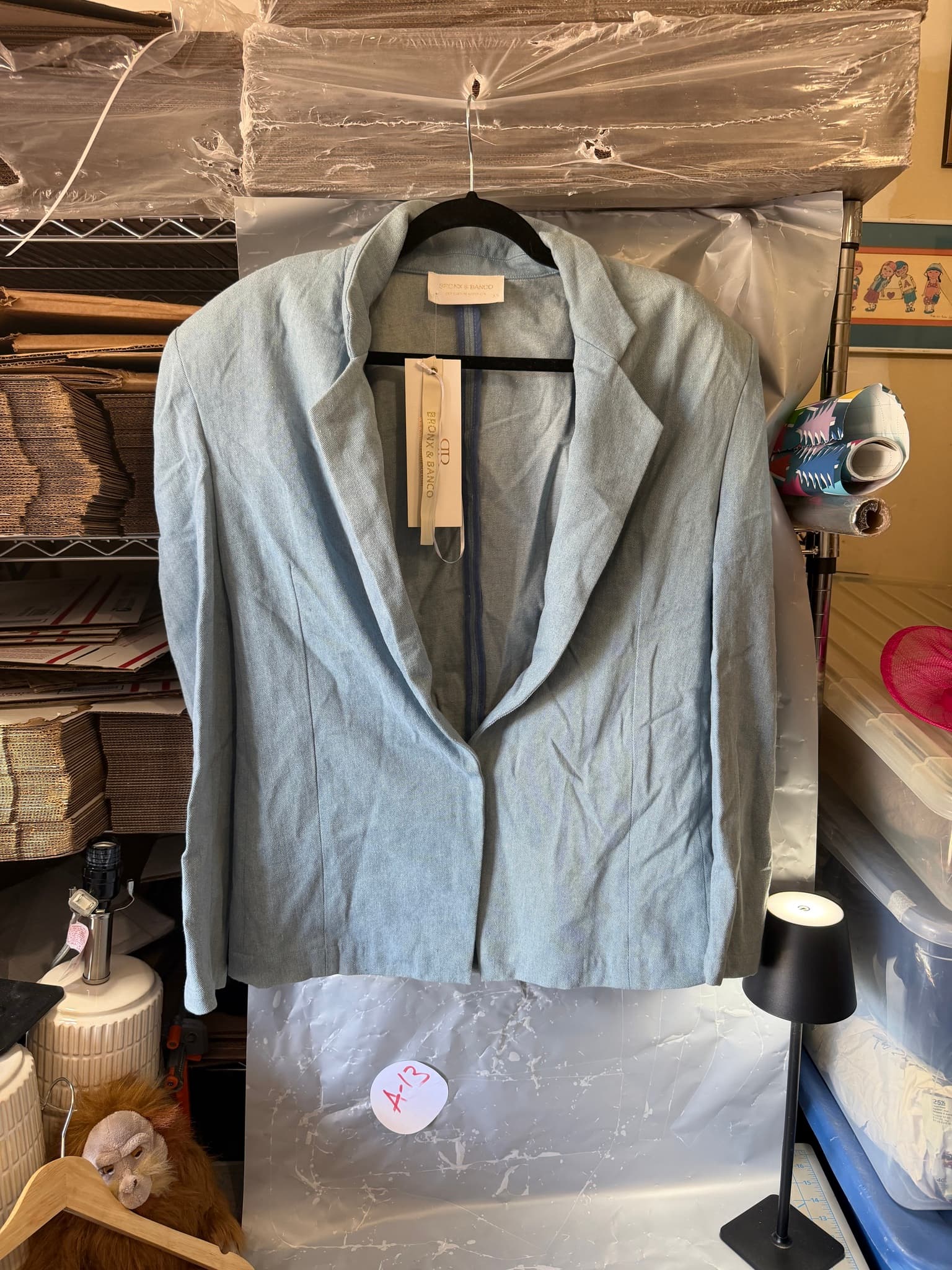 Bronx & Banco Britney Denim Blazer Light Blue Women's XS