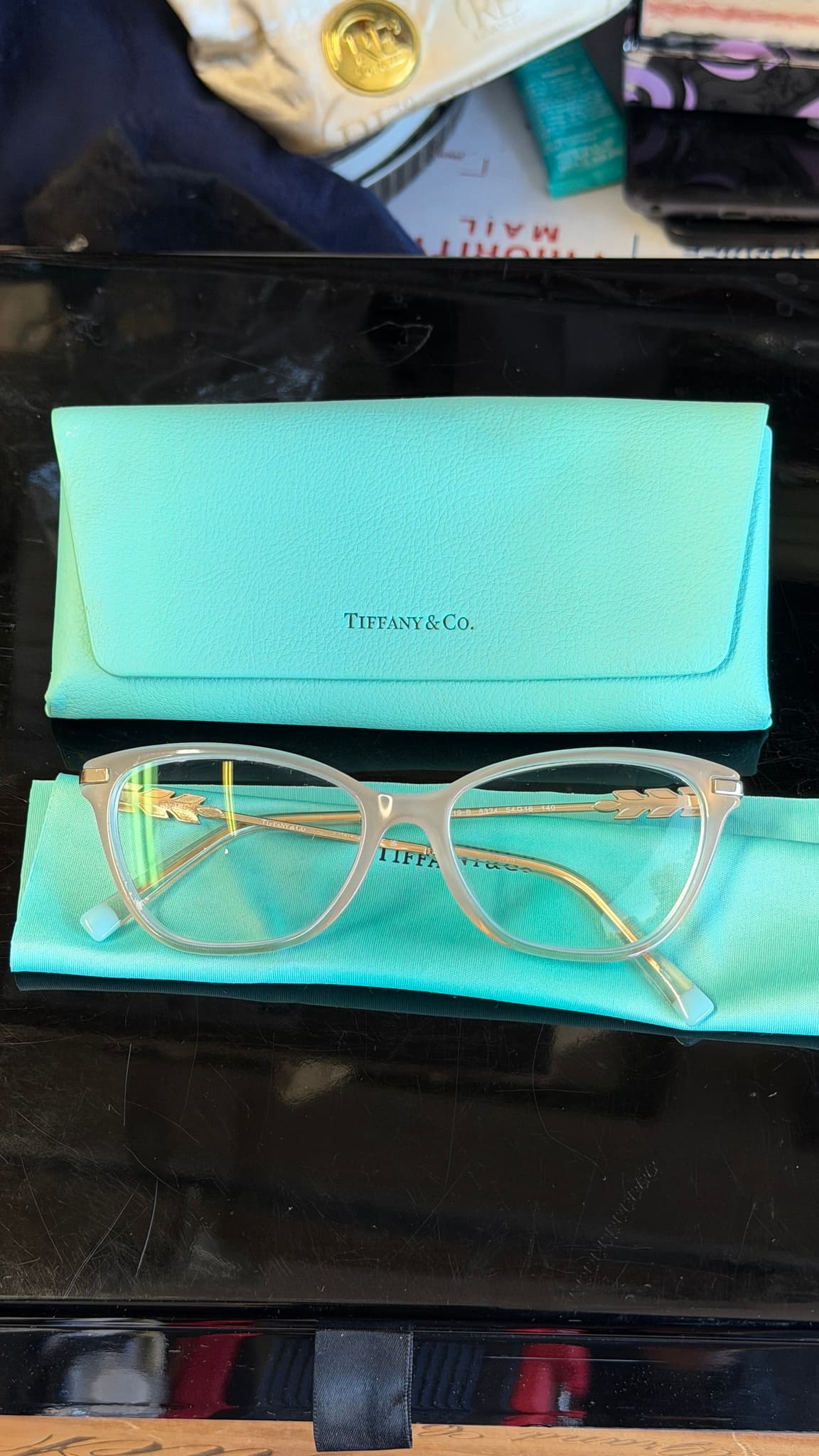 Tiffany & Co. TF 2219-B Cat-Eye Eyeglasses w/ Case & Cloth - Pre-owned Excellent