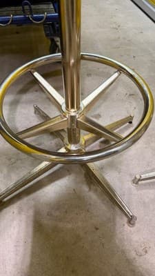Vintage Red Swivel Bar Stools Set of 2 Mid Century Style 1998 - Thumbnail 7
