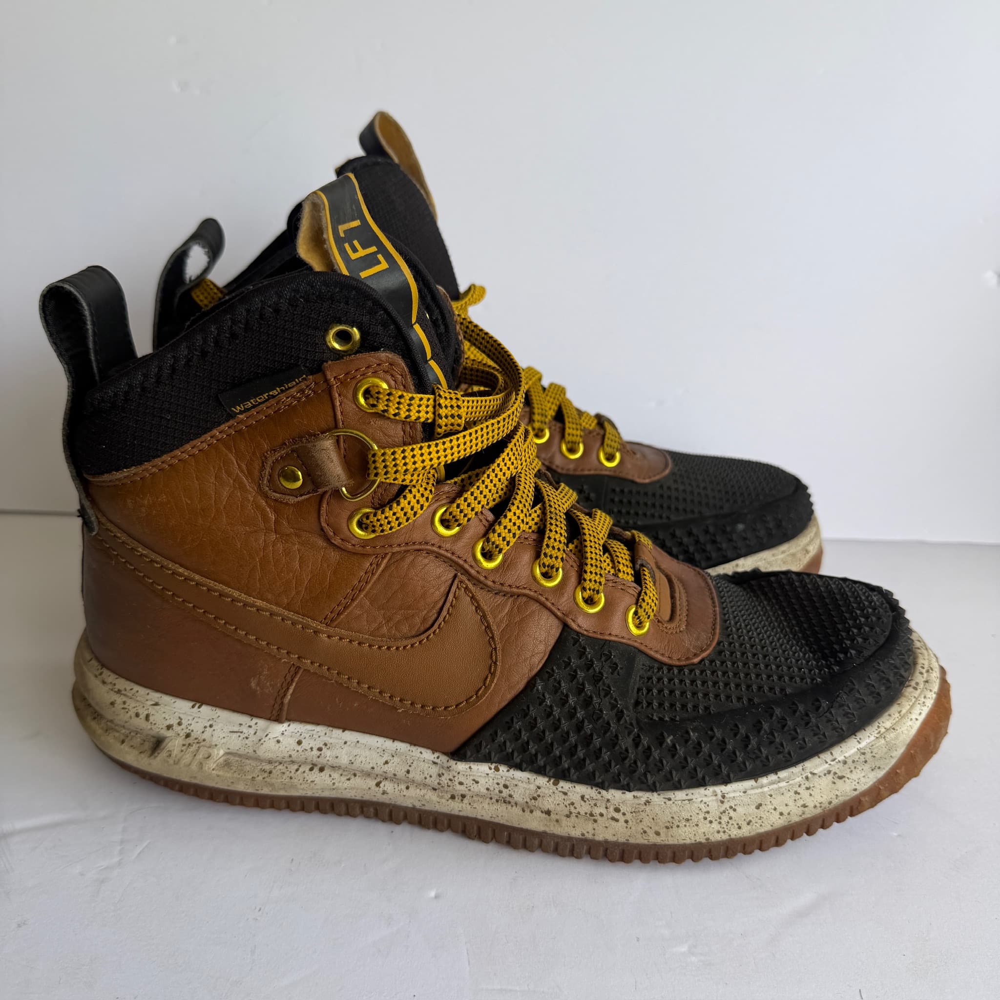 Nike Lunar Force 1 Duckboot Men's Waterproof High Top Boots Size 9.5 Brown/Black