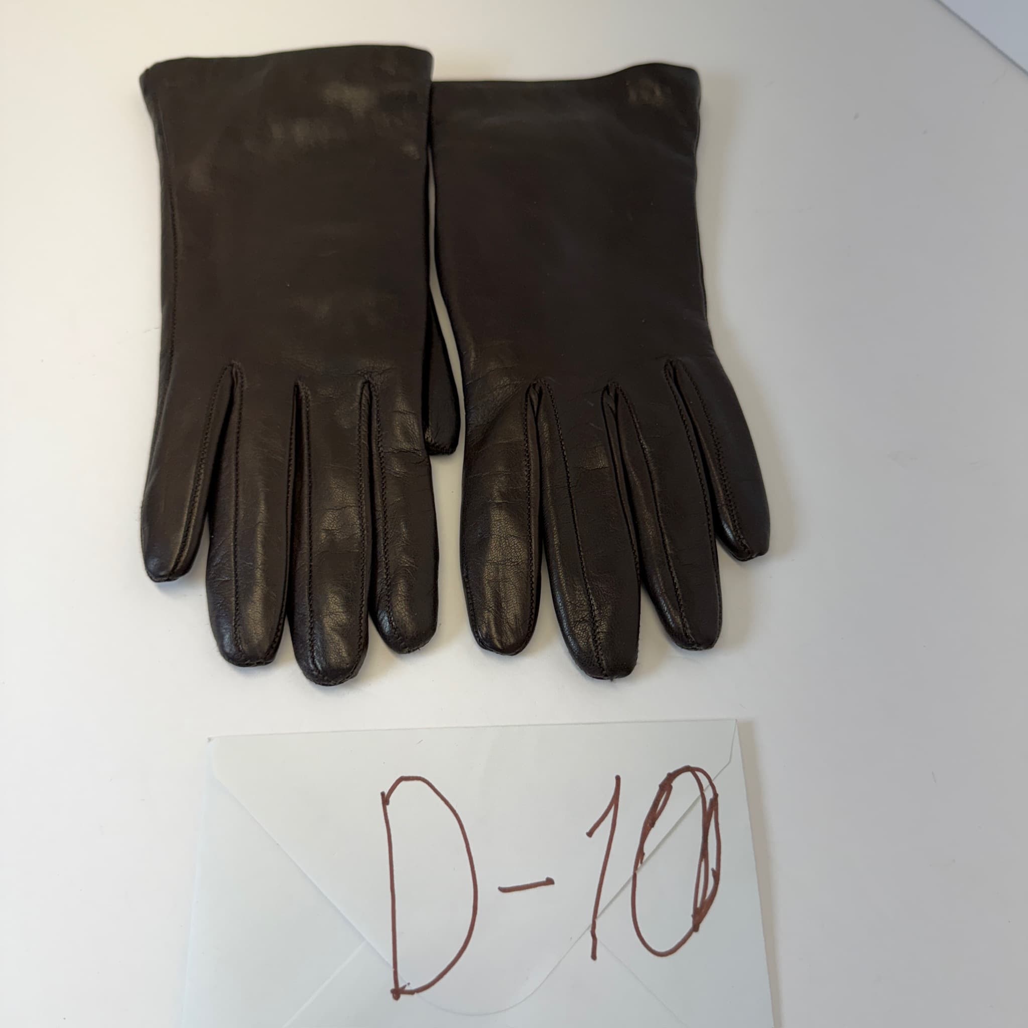 Fratelli Rossetti Leather Gloves 6 1/2 Brown Cashmere Lining Made in Italy