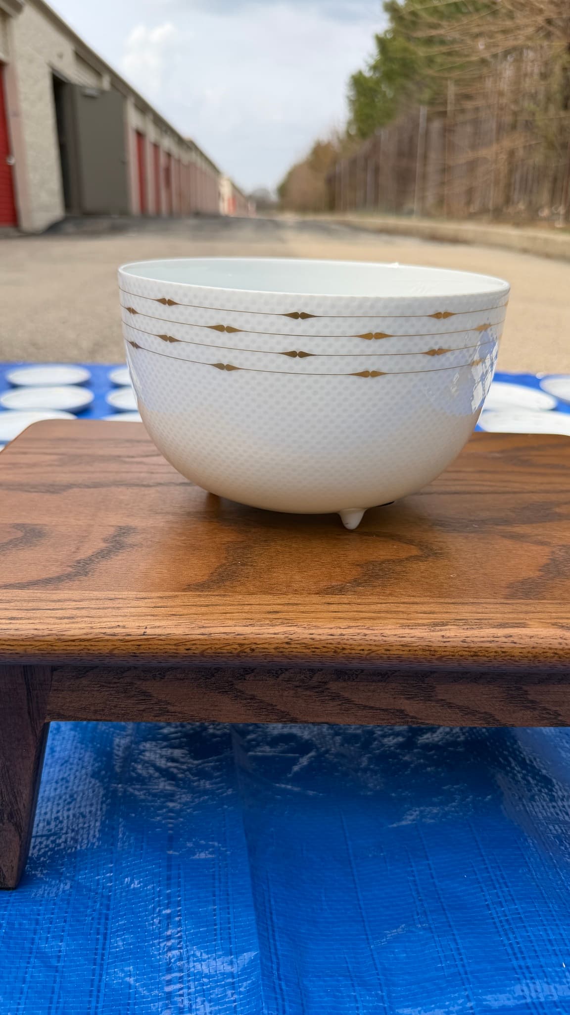 Rosenthal Studio-Linie 100 Jahre Porcelain Bowl Gold Trim Germany 1979-1980