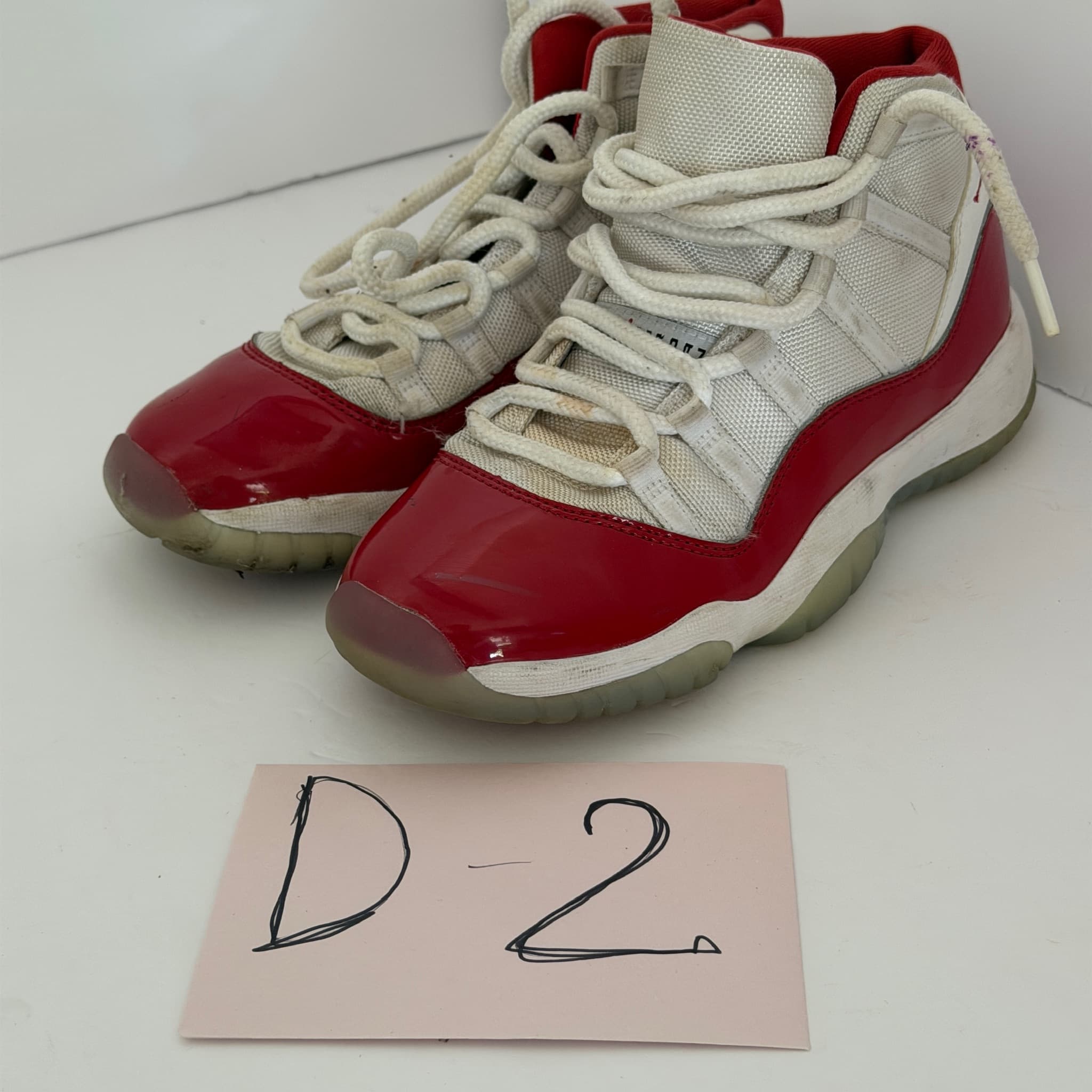 Jordan Air Jordan 11 Retro High Top Kids' Shoes White Red Size 6Y