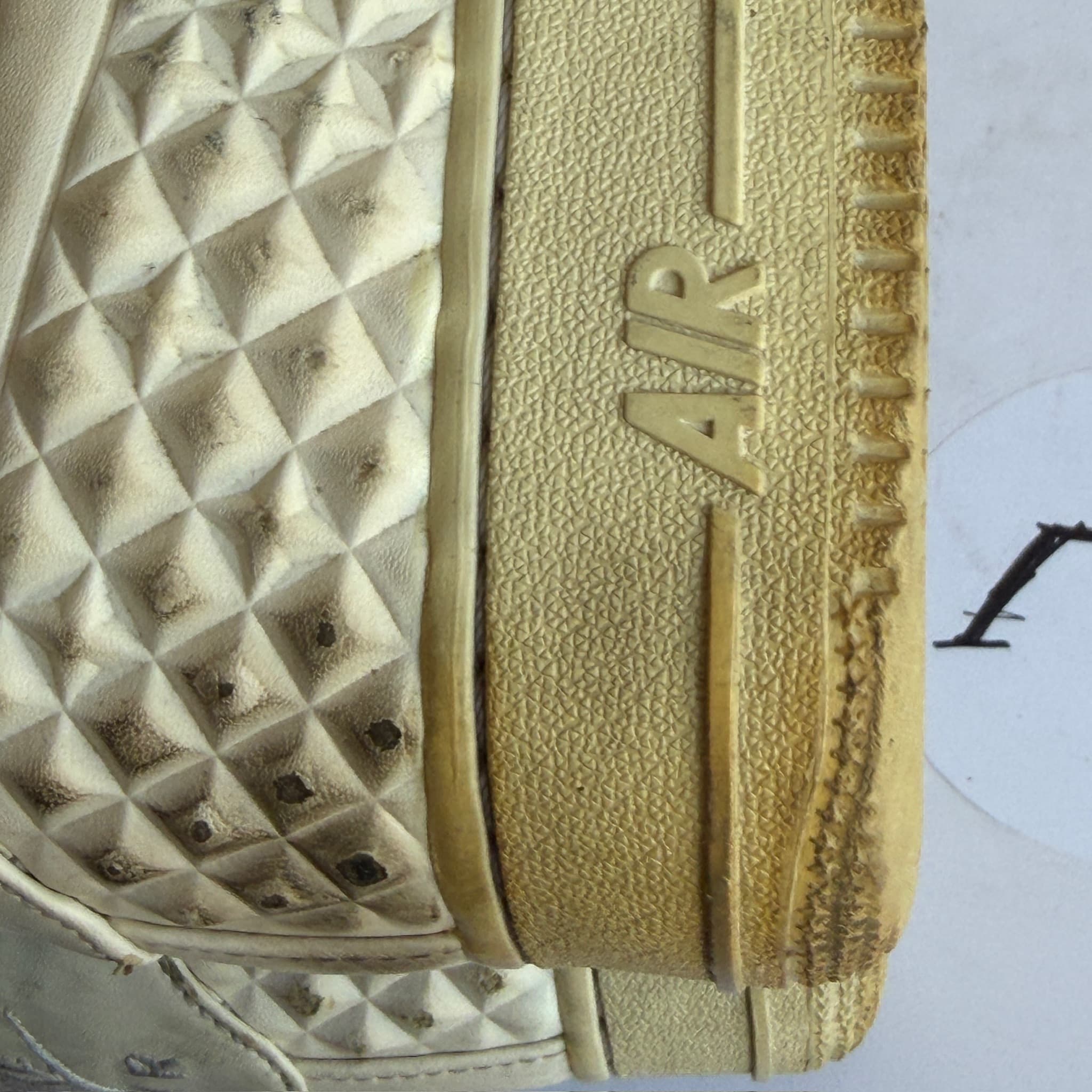 Nike Air Force 1 Men's Shoes Size 9.5 Star Embossed Used - Good - Thumbnail 11