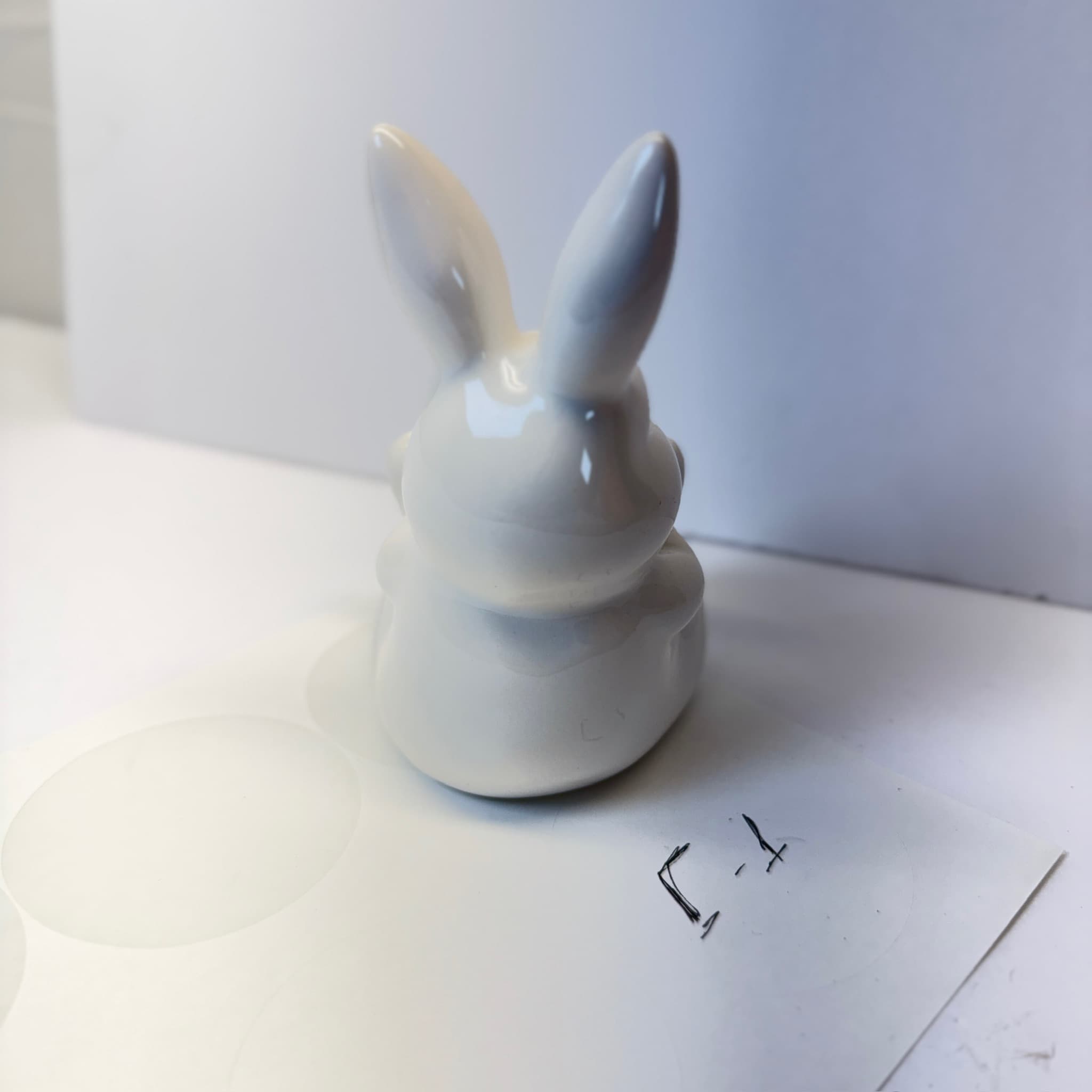Ceramic Bunny Figurine Easter Decor Pre-owned Excellent - Thumbnail 4
