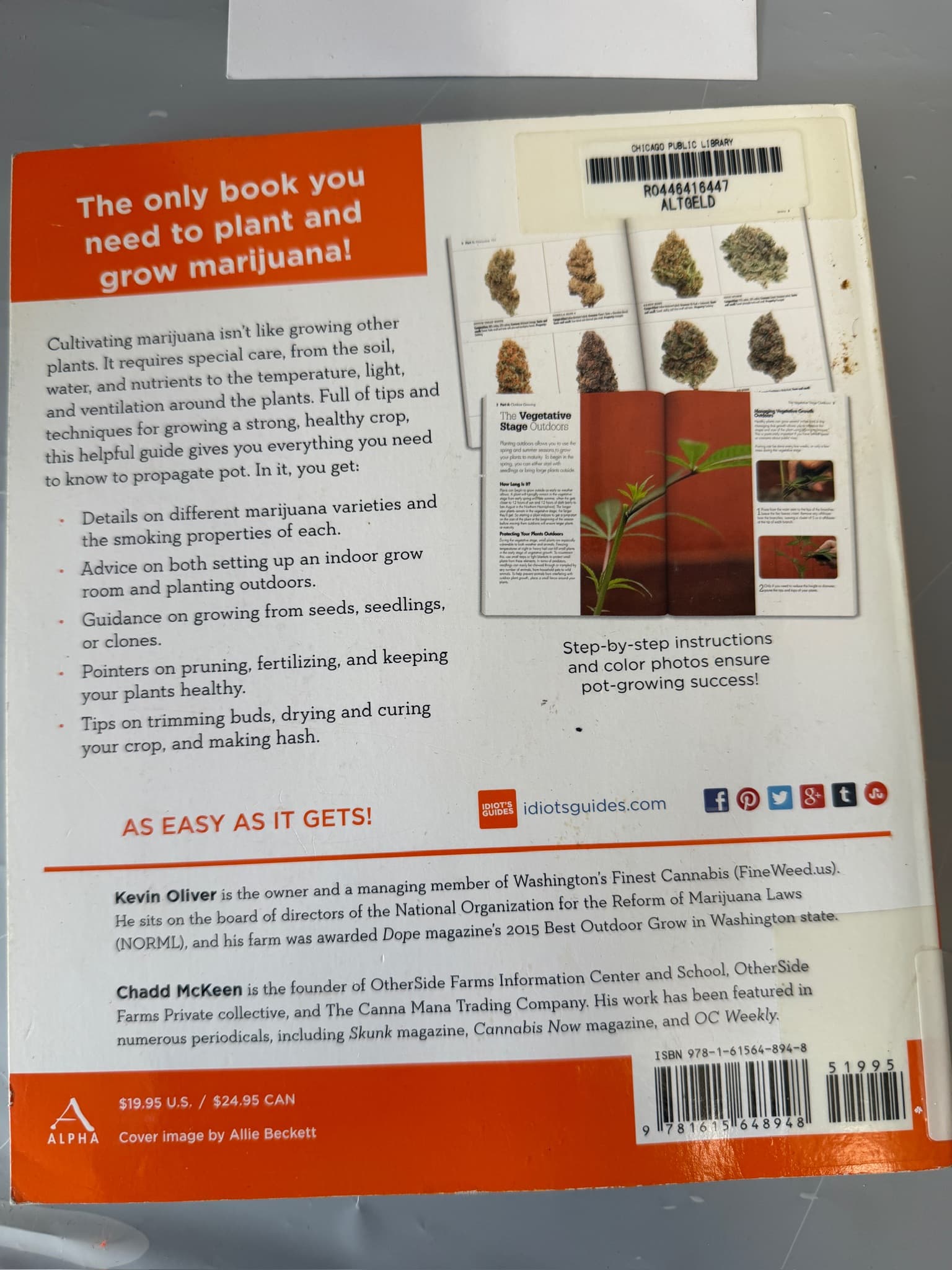 Idiot's Guides Growing Marijuana Book - Expert Advice, Photos, Indoor/Outdoor - Thumbnail 2