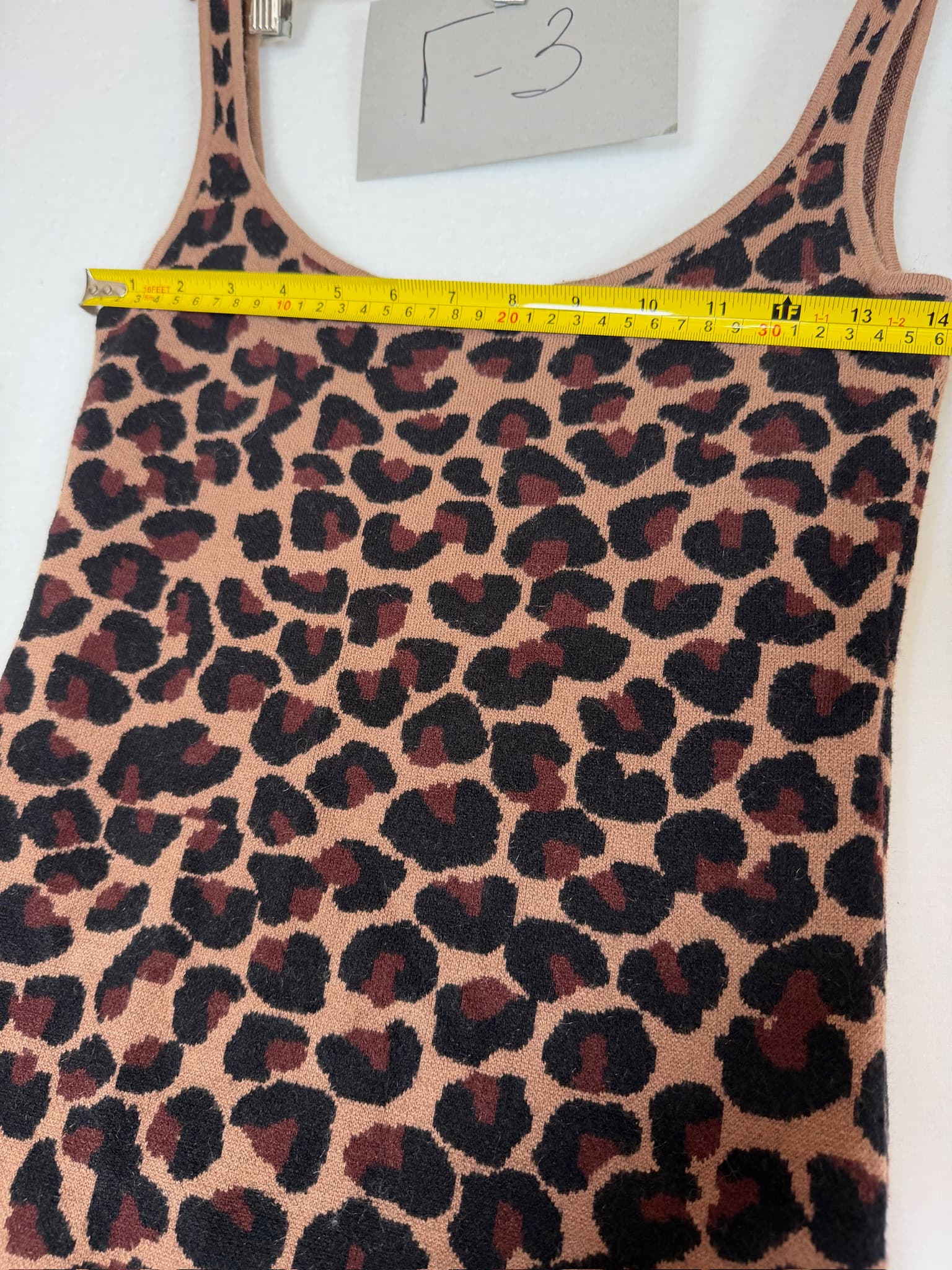LPA Leopard Print Knit Sleeveless Scoop Neck Midi Dress XS - Thumbnail 4