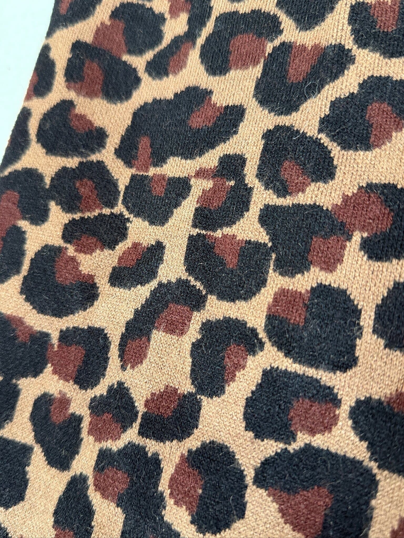 LPA Leopard Print Knit Sleeveless Scoop Neck Midi Dress XS - Thumbnail 2