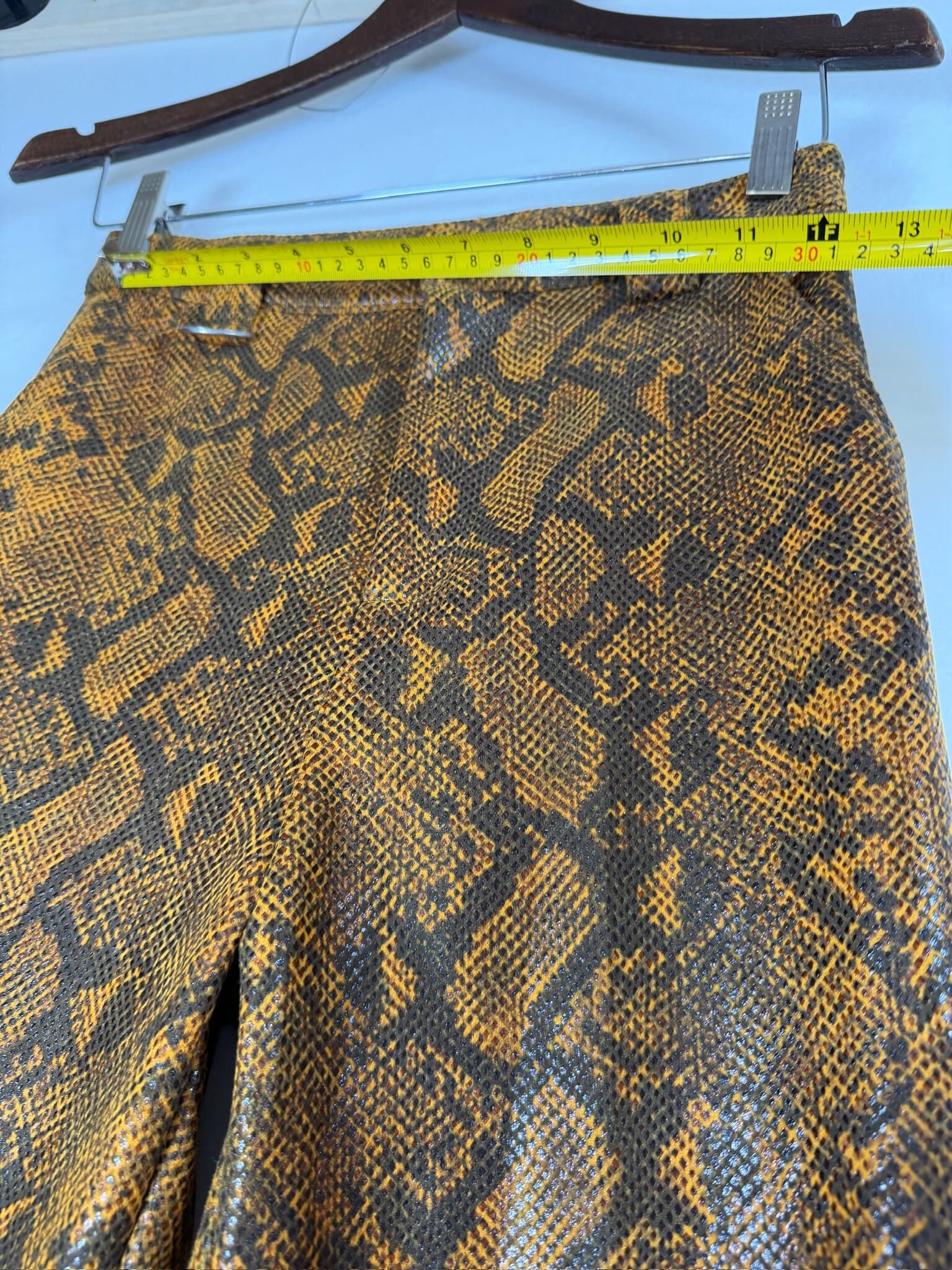 h:ours Snake Print High Waisted Straight Leg Pants Women's XS - Thumbnail 4