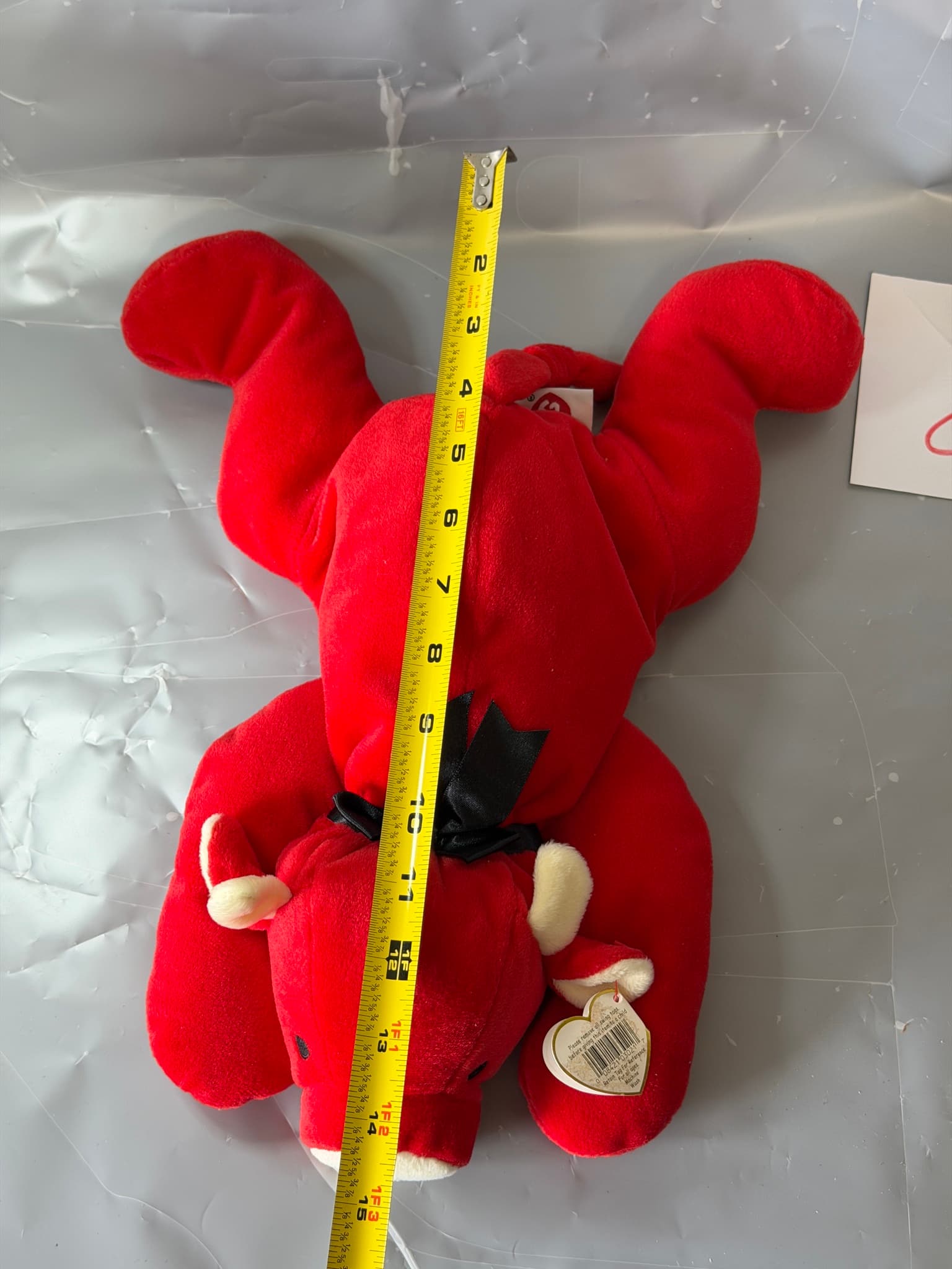 Ty Beanie Baby Red Plush Toy New With Tags Black Bow - Thumbnail 7