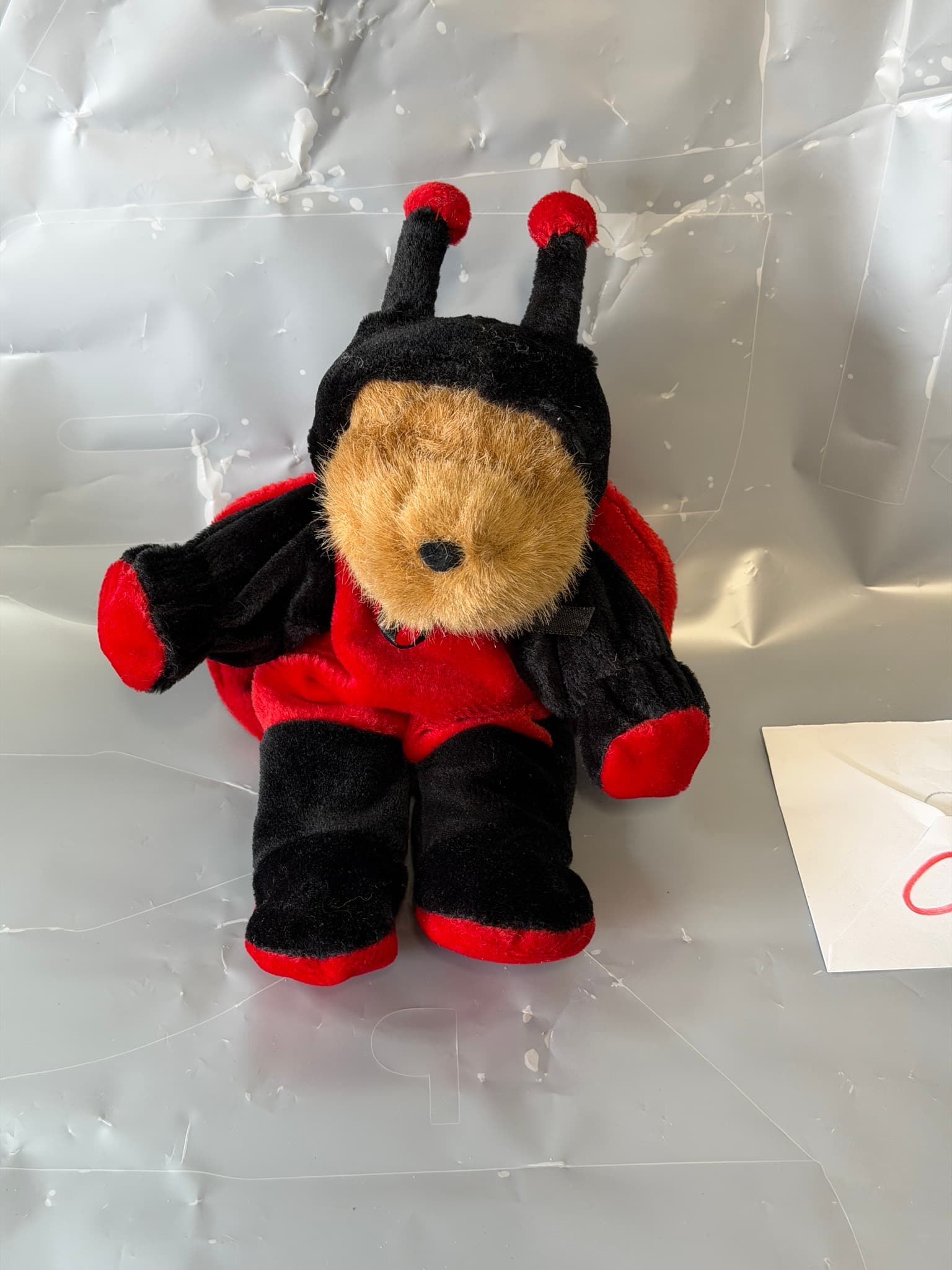 G.A.C. Ladybug Bear Plush Toy Stuffed Animal 1998 - Thumbnail 3