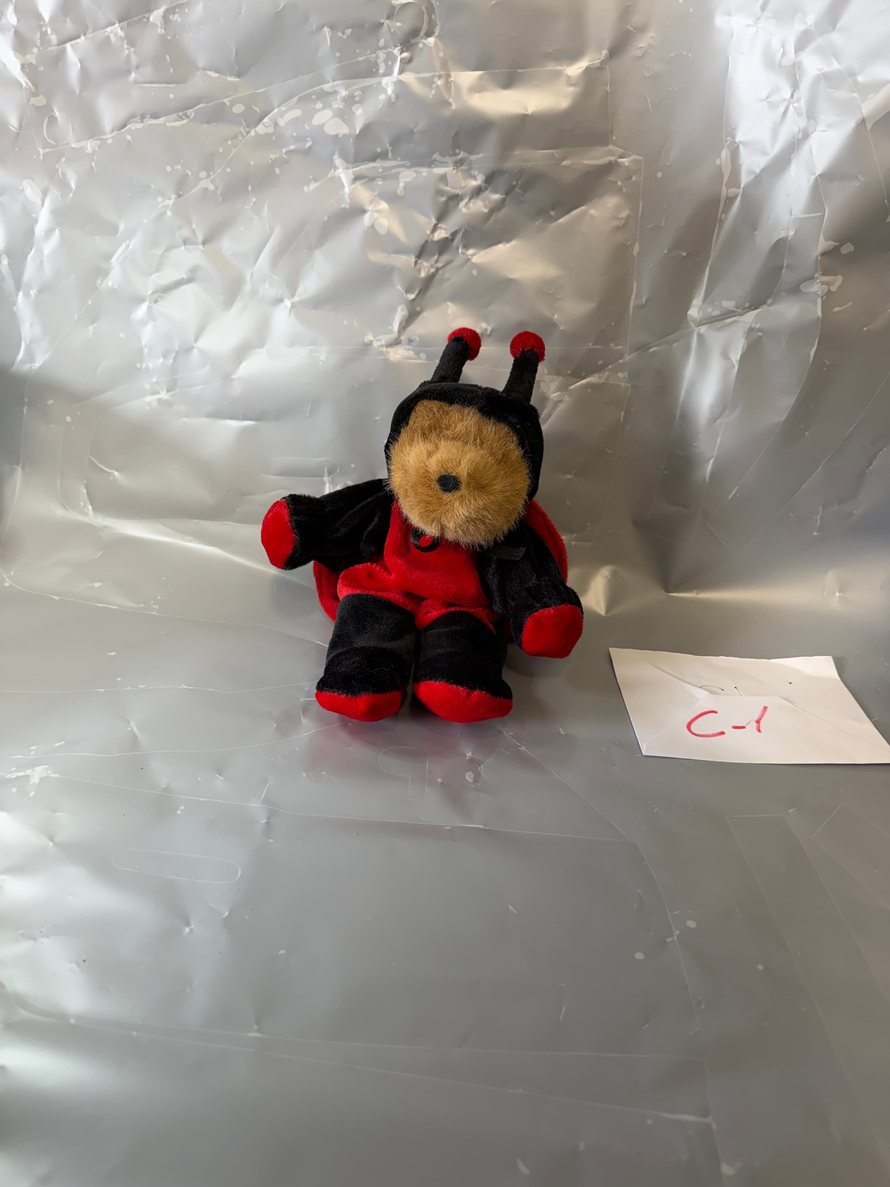 G.A.C. Ladybug Bear Plush Toy Stuffed Animal 1998 - Thumbnail 2