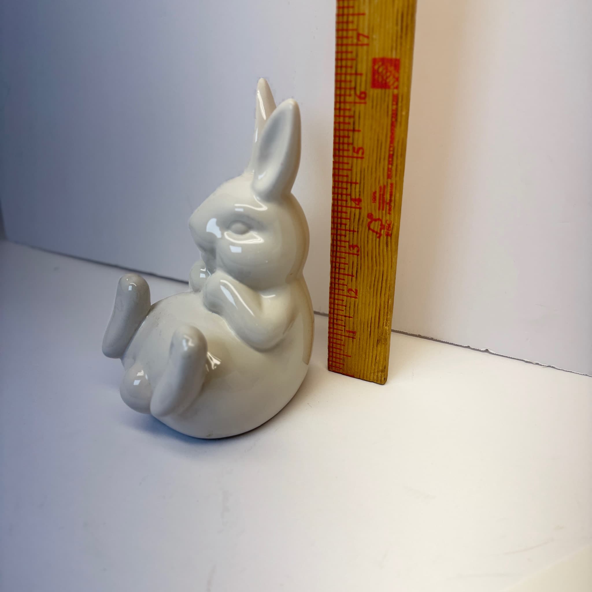 Ceramic Bunny Figurine Easter Decor Pre-owned Excellent - Thumbnail 5