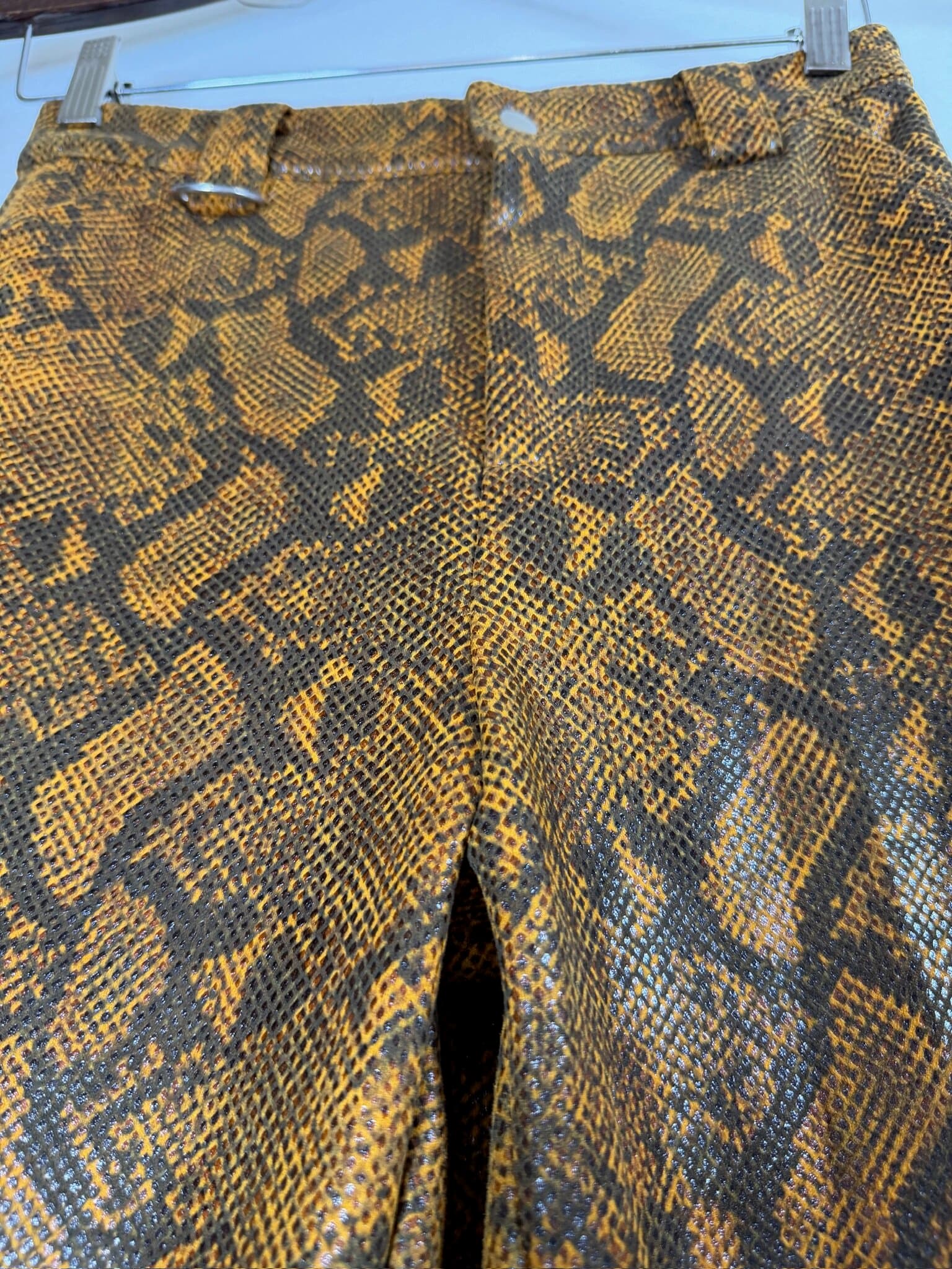 h:ours Snake Print High Waisted Straight Leg Pants Women's XS - Thumbnail 3