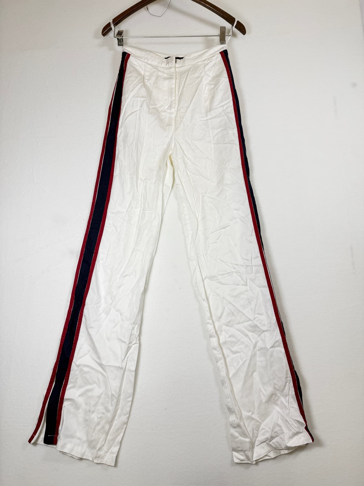House of Harlow 1960 x REVOLVE White Wide Leg Pants w/ Side Stripe Detail Size S