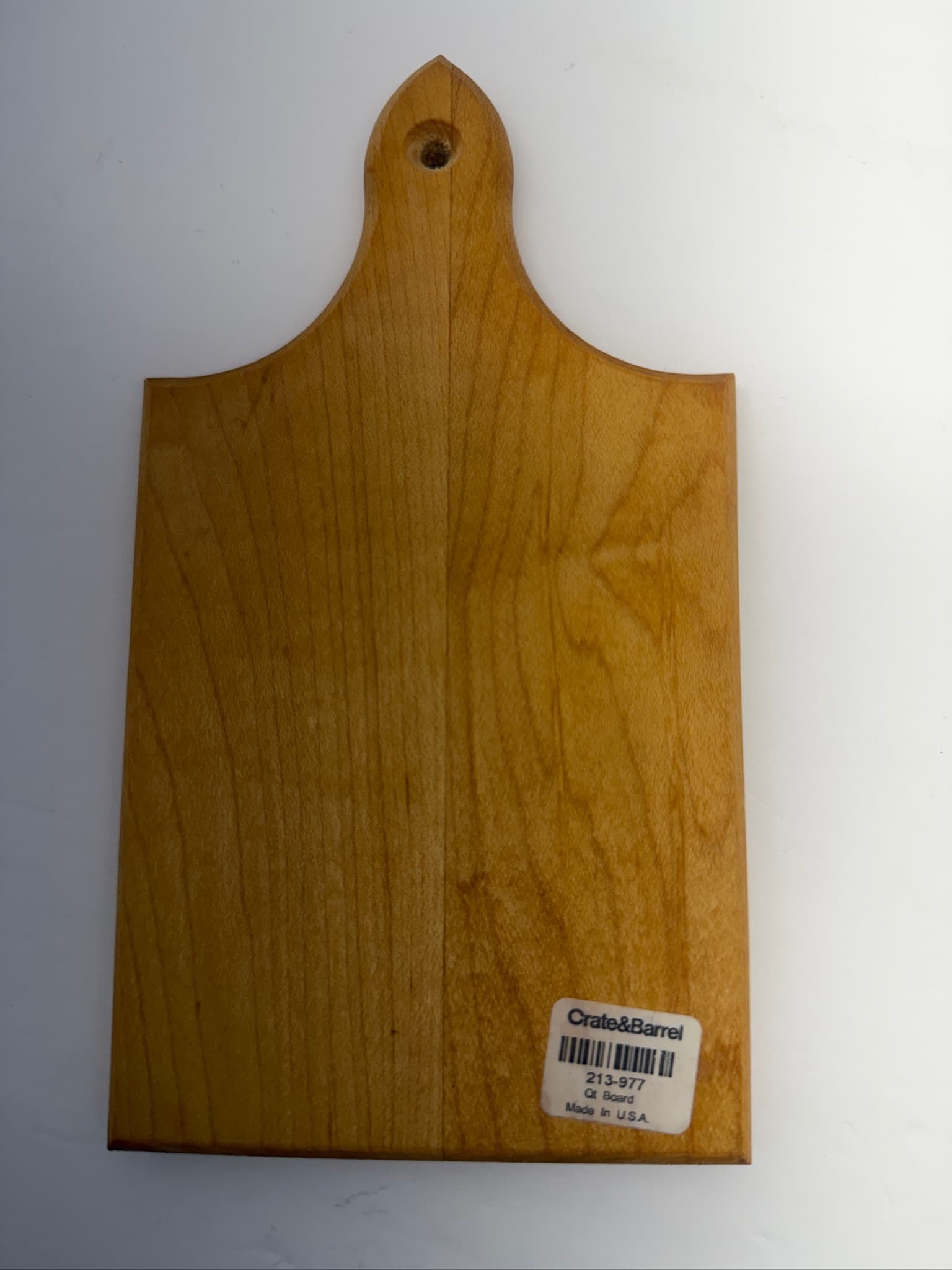 Crate & Barrel QI Board Wooden Cutting Board Engraved "Q Tee Cut Up" - Thumbnail 3