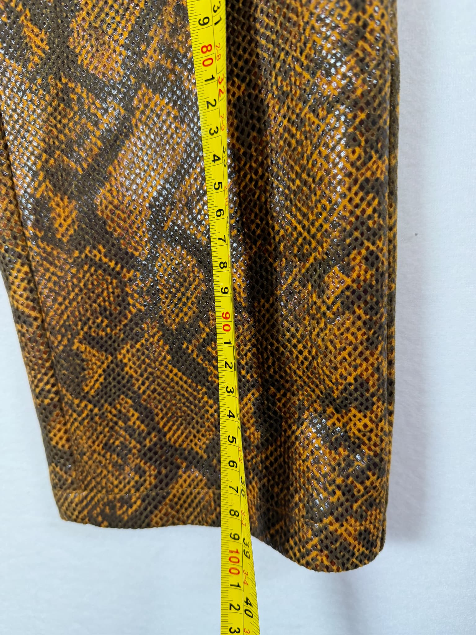 h:ours Snake Print High Waisted Straight Leg Pants Women's XS - Thumbnail 5