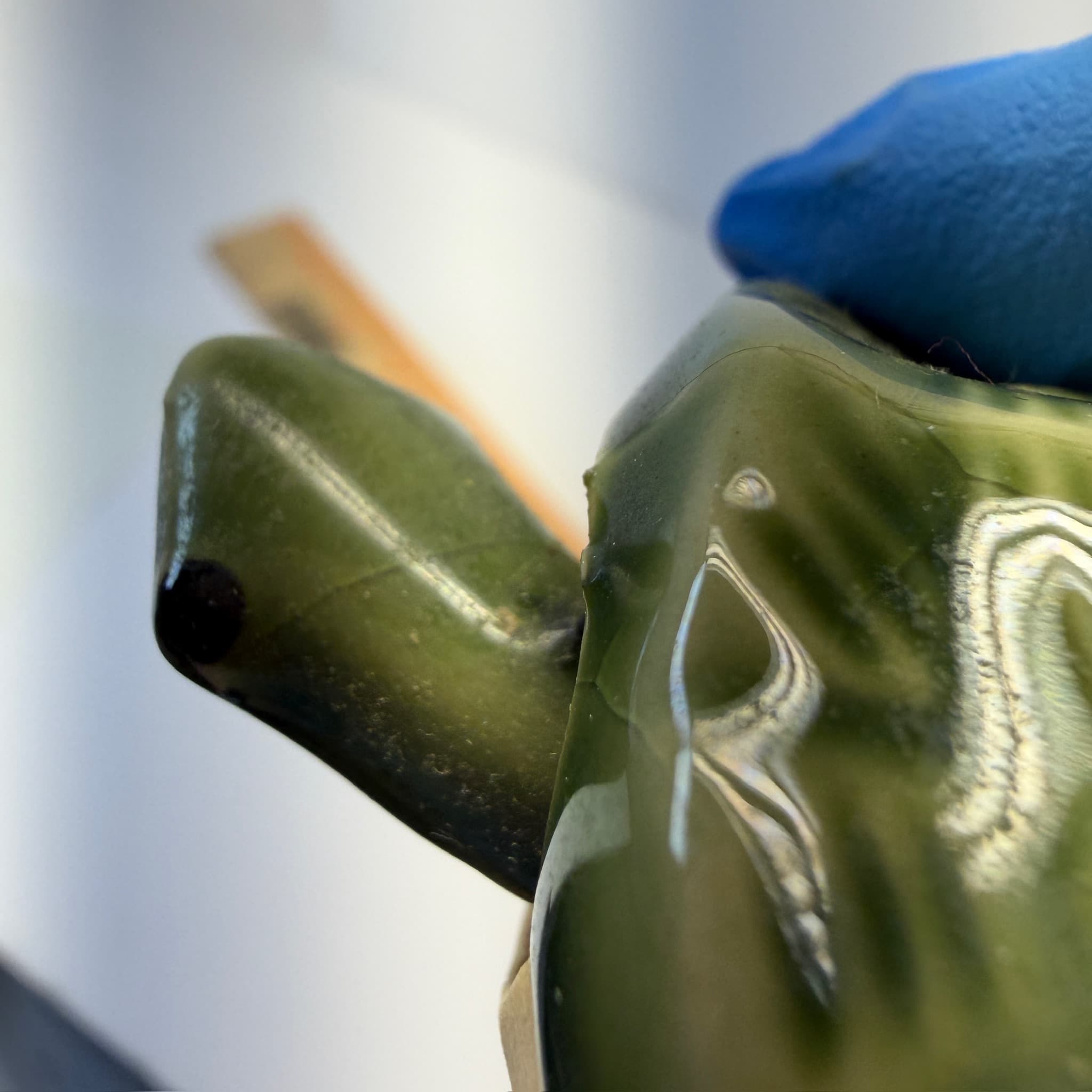 2pc Ceramic Turtle Figurines Green Glaze For Parts/Not Working - Thumbnail 9