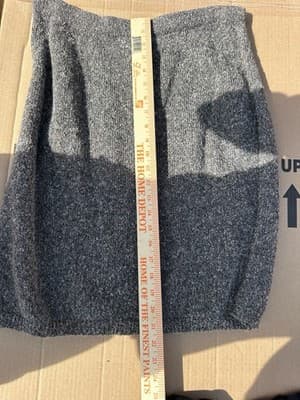 Peruvian Connection Alpaca Wool 2Pc Set Cardigan Skirt Gray Women L - Thumbnail 7
