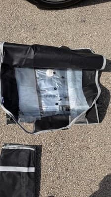 11 Pc Hanging Vacuum Storage Bag Organizer Set w/ Tote Black Gray - Thumbnail 2