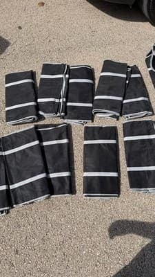 11 Pc Hanging Vacuum Storage Bag Organizer Set w/ Tote Black Gray - Thumbnail 4