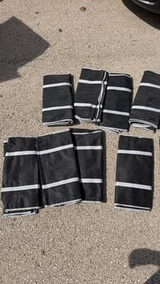 11 Pc Hanging Vacuum Storage Bag Organizer Set w/ Tote Black Gray - Thumbnail 5