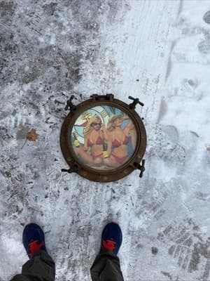 Vintage Nautical Ship Porthole Window Brass Wall Decor Marine 18in