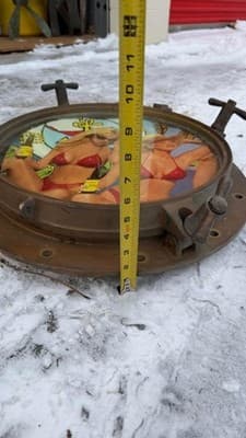 Vintage Nautical Ship Porthole Window Brass Wall Decor Marine 18in - Thumbnail 6