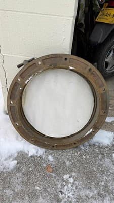 Vintage Nautical Ship Porthole Window Brass Wall Decor Marine 18in - Thumbnail 10
