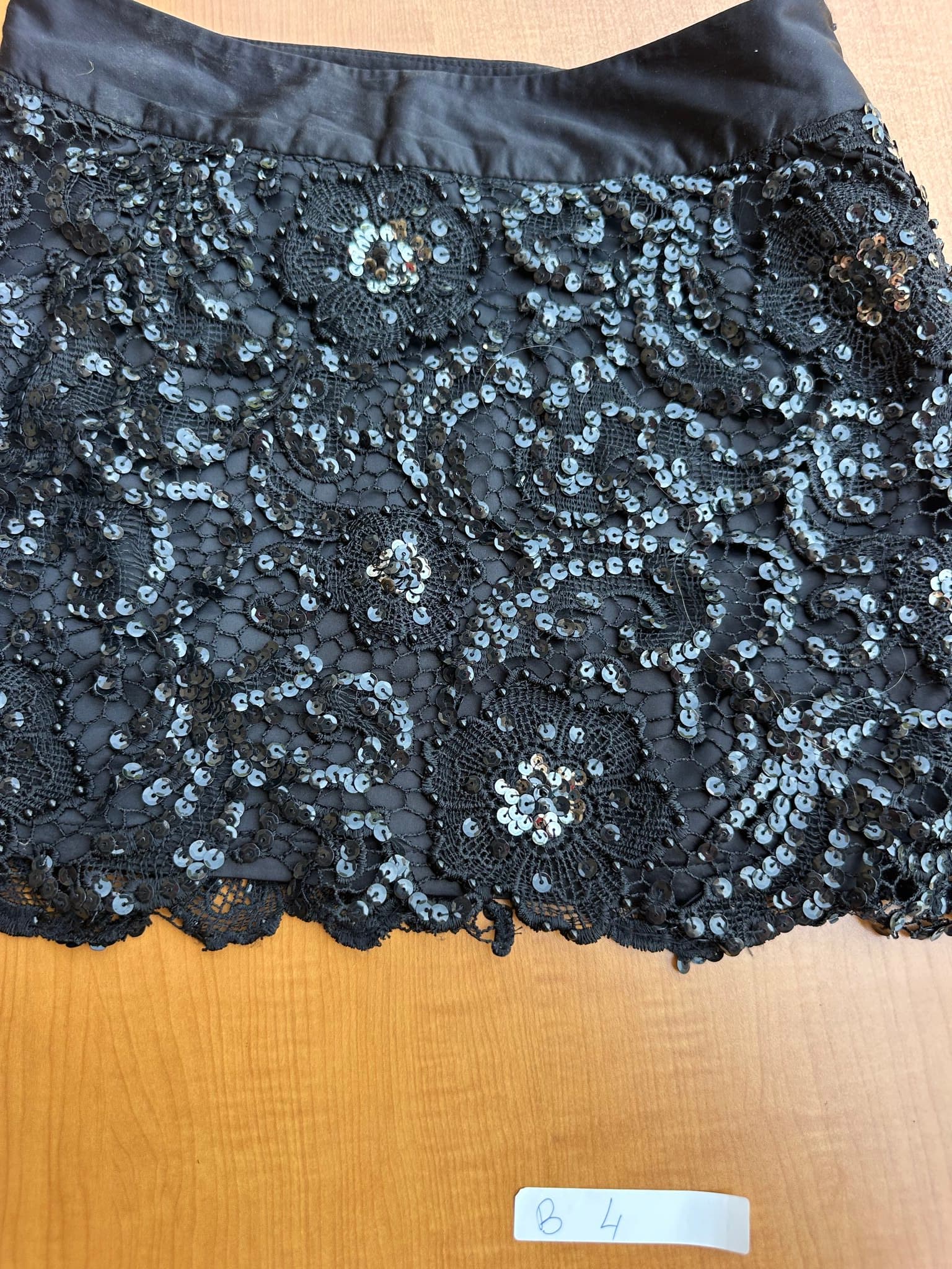 Forever 21 Black Sequin Lace Mini Skirt Women's Size S/P - Thumbnail 2