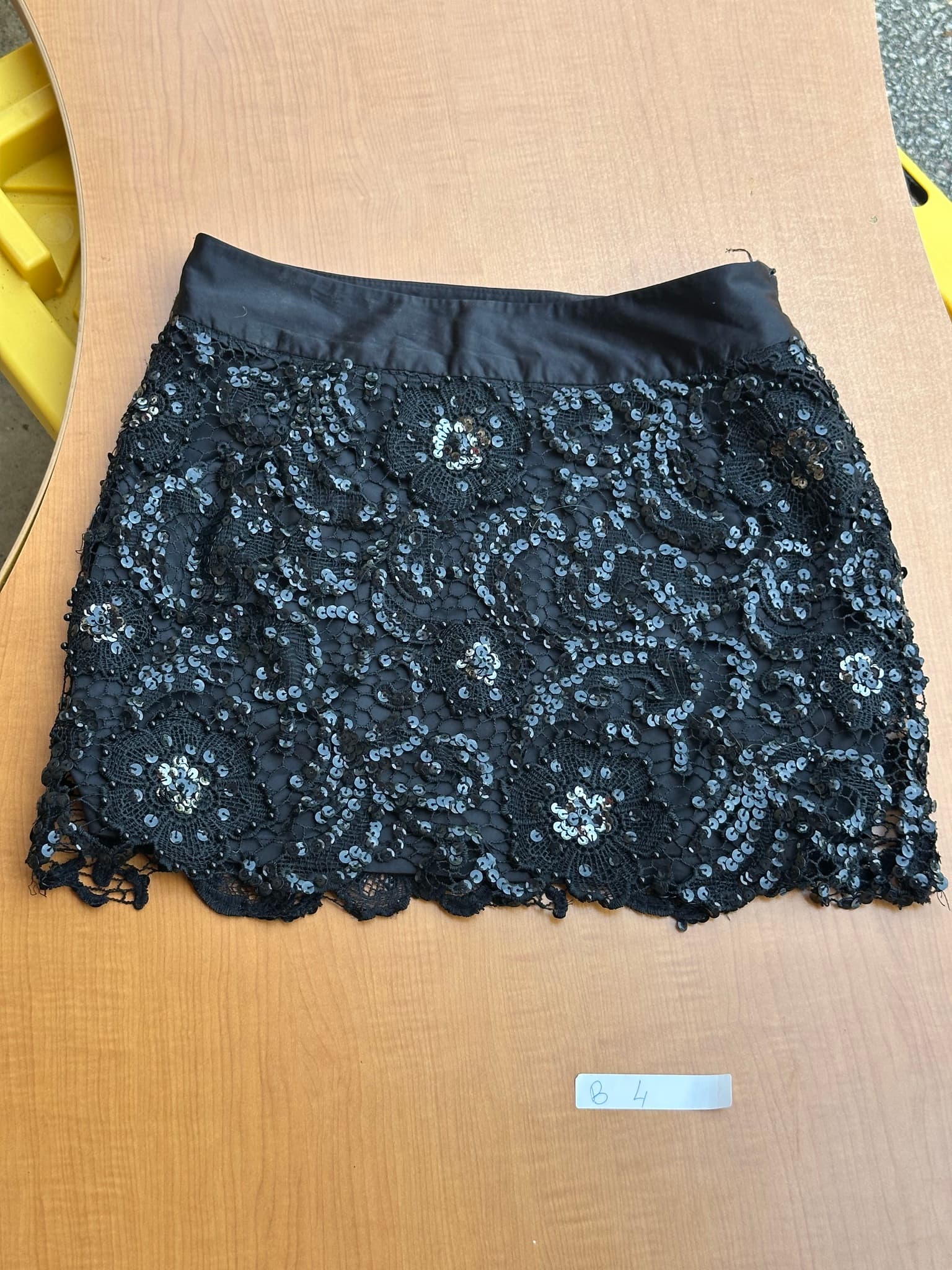 Forever 21 Black Sequin Lace Mini Skirt Women's Size S/P