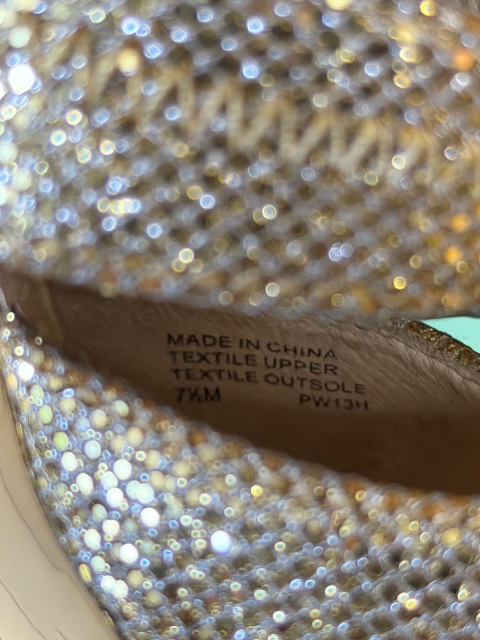 Michael Kors Women's Gold Glitter Peep Toe Platform Heels Size 7.5M - Thumbnail 13