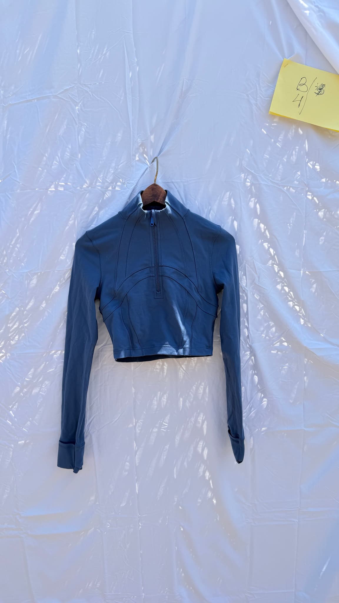 Lululemon Aria Jacket Cropped Quarter Zip Long Sleeve Women's Size 4 Blue - Thumbnail 9
