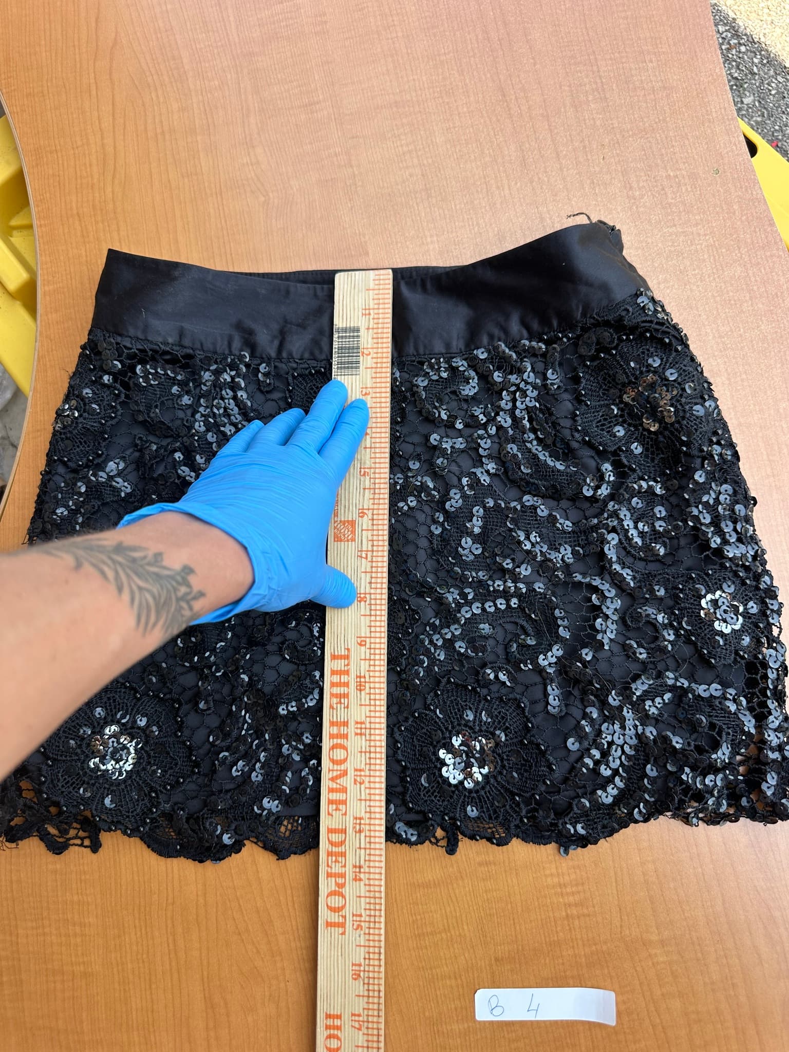 Forever 21 Black Sequin Lace Mini Skirt Women's Size S/P - Thumbnail 4