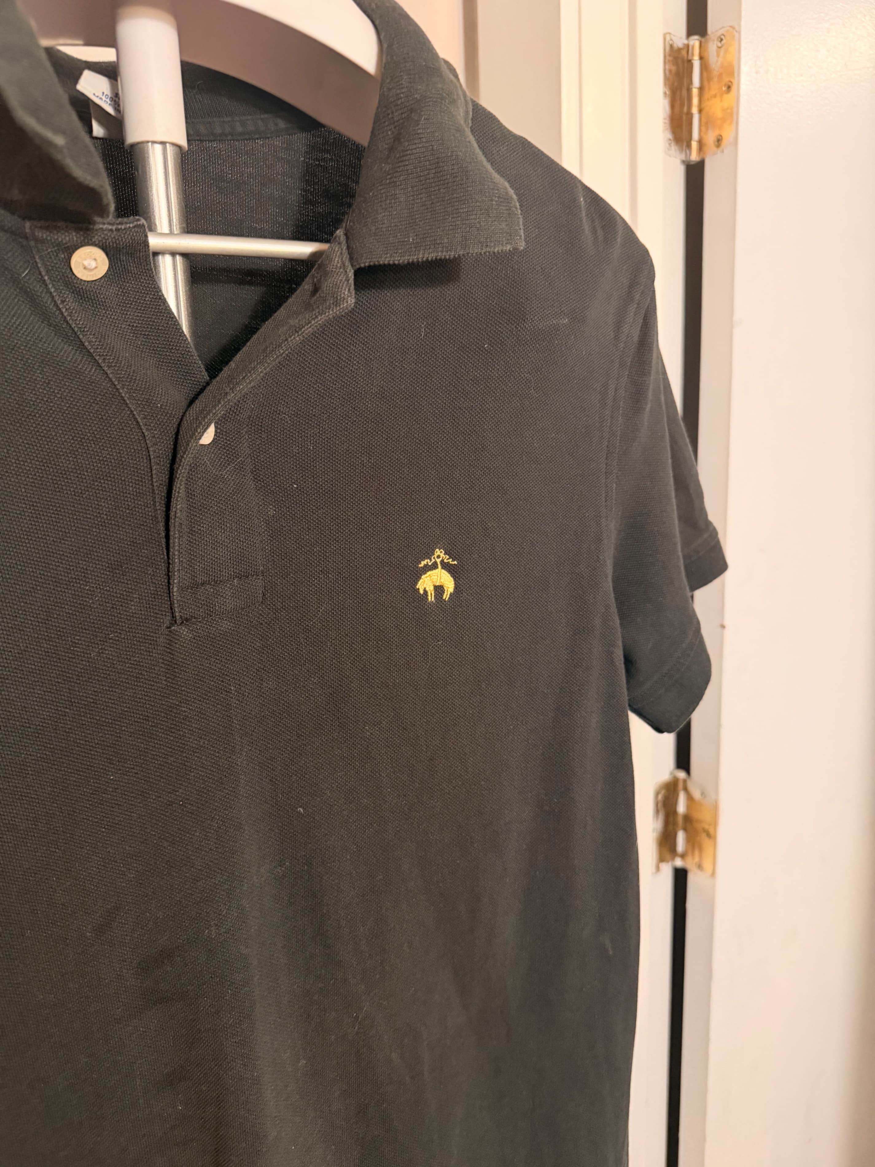 Brooks Brothers 1818 Slim Fit Polo Shirt Medium Black - Thumbnail 4