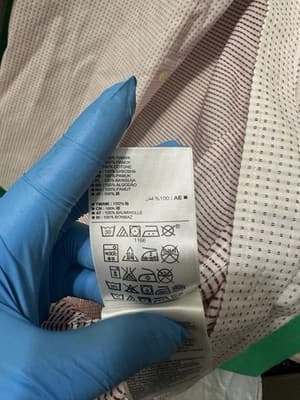 Banana Republic Shirt Mens Medium White Slim Fit Non Iron Geometric Print - Thumbnail 5