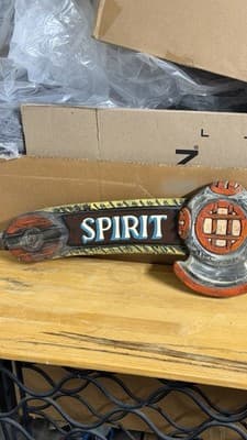 Spirit Locker Decorative Wall Sign Nautical Diver Helmet Style Wall Art - Thumbnail 3